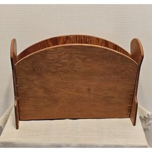 Vintage Wooden Handmade Table Magazine Rack 12"x9"x4"